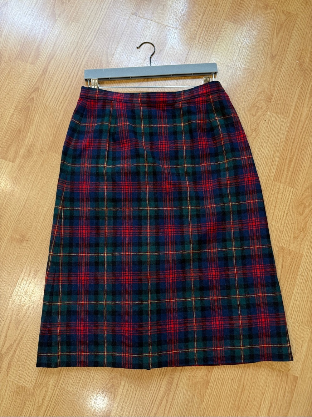 Pendleton Red and Green Plaid Midi Skirt